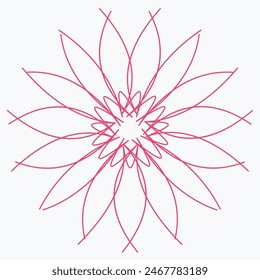 Pattern element on a white background. The vector image can be used as a decoration for fine art.