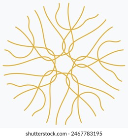 Pattern element on a white background. The vector image can be used as a decoration for fine art.