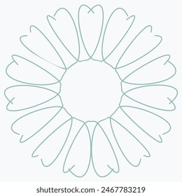 Pattern element on a white background. The vector image can be used as a decoration for fine art.