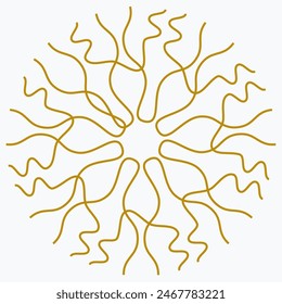 Pattern element on a white background. The vector image can be used as a decoration for fine art.