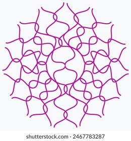 Pattern element on a white background. The vector image can be used as a decoration for fine art.