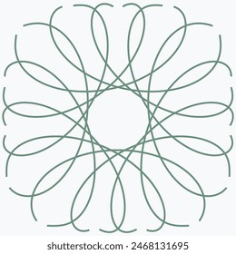 Pattern element on a white background. The vector image can be used as a decoration for fine art.