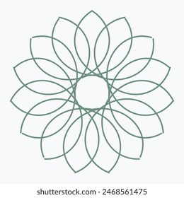 Pattern element on a white background. The vector image can be used as a decoration for fine art.