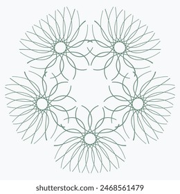 Pattern element on a white background. The vector image can be used as a decoration for fine art.