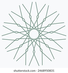 Pattern element on a white background. The vector image can be used as a decoration for fine art.