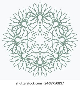 Pattern element on a white background. The vector image can be used as a decoration for fine art.