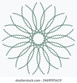 Pattern element on a white background. The vector image can be used as a decoration for fine art.