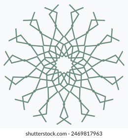 Pattern element on a white background. The vector image can be used as a decoration for fine art.