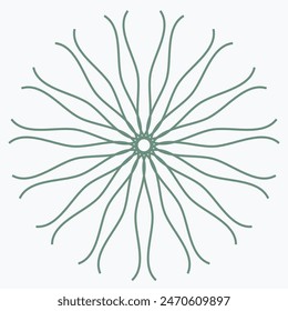 Pattern element on a white background. The vector image can be used as a decoration for fine art.