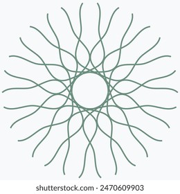 Pattern element on a white background. The vector image can be used as a decoration for fine art.