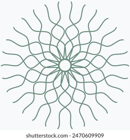 Pattern element on a white background. The vector image can be used as a decoration for fine art.