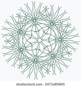 Pattern element on a white background. The vector image can be used as a fine art decoration.