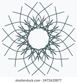 Pattern element on a white background. The vector image can be used as a fine art decoration.