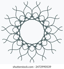 Pattern element on a white background. The vector image can be used as a fine art decoration.