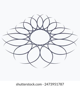Pattern element on a white background. The vector image can be used as a fine art decoration.