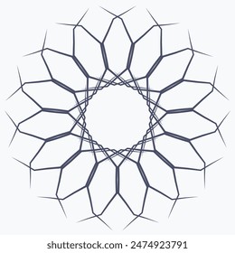 Pattern element on a white background. The vector image can be used as a fine art decoration.