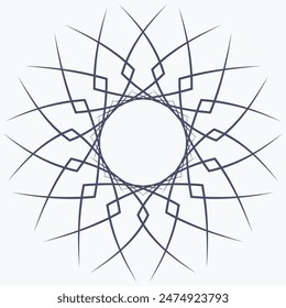 Pattern element on a white background. The vector image can be used as a fine art decoration.