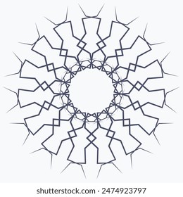 Pattern element on a white background. The vector image can be used as a fine art decoration.