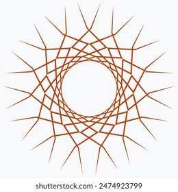 Pattern element on a white background. The vector image can be used as a fine art decoration.