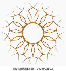 Pattern element on a white background. The vector image can be used as a fine art decoration.