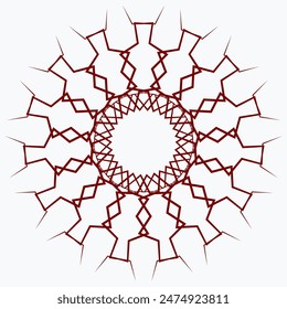 Pattern element on a white background. The vector image can be used as a fine art decoration.