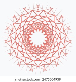 Pattern element on a white background. The vector image can be used as a fine art decoration.