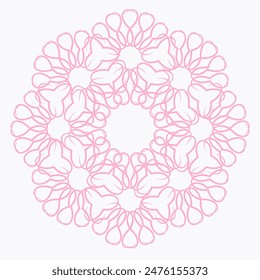 Pattern element on a white background. The vector image can be used as a fine art decoration.