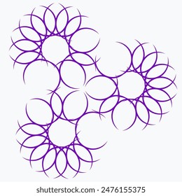 Pattern element on a white background. The vector image can be used as a fine art decoration.
