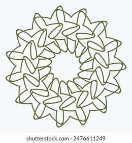 Pattern element on a white background. The vector image can be used as a fine art decoration.
