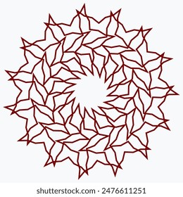 Pattern element on a white background. The vector image can be used as a fine art decoration.