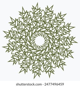 Pattern element on a white background. The vector image can be used as a fine art decoration.