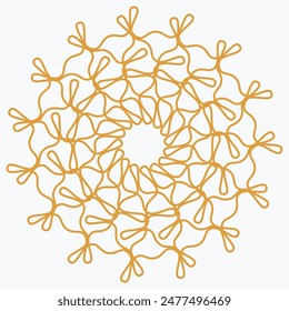 Pattern element on a white background. The vector image can be used as a fine art decoration.