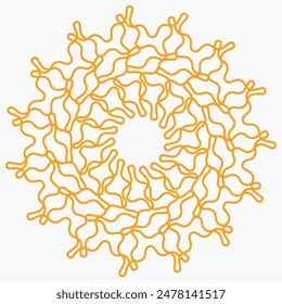 Pattern element on a white background. The vector image can be used as a fine art decoration.