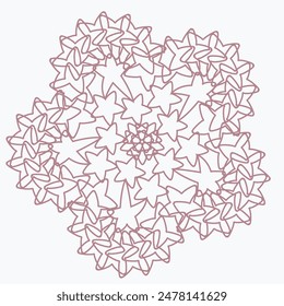 Pattern element on a white background. The vector image can be used as a fine art decoration.