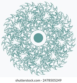 Pattern element on a white background. The vector image can be used as a fine art decoration.