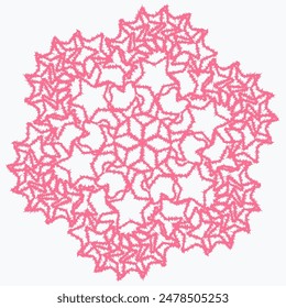 Pattern element on a white background. The vector image can be used as a fine art decoration.