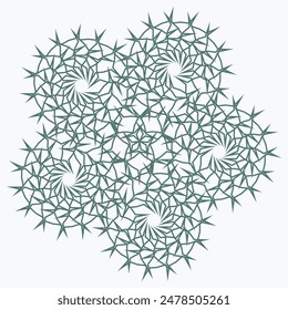Pattern element on a white background. The vector image can be used as a fine art decoration.