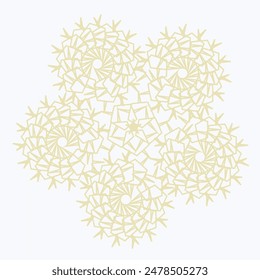 Pattern element on a white background. The vector image can be used as a fine art decoration.