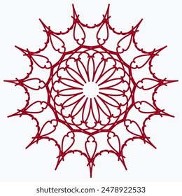 Pattern element on a white background. The vector image can be used as a fine art decoration.