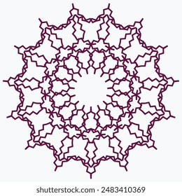 Pattern element on a white background. The vector image can be used as a fine art decoration.