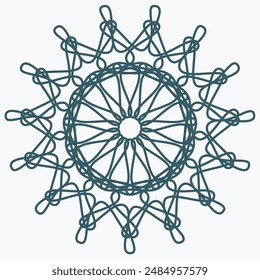 Pattern element on a white background. The vector image can be used as a fine art decoration.