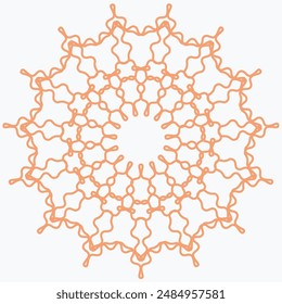 Pattern element on a white background. The vector image can be used as a fine art decoration.