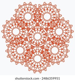 Pattern element on a white background. The vector image can be used as a fine art decoration.