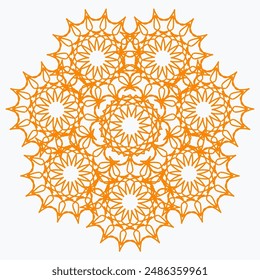 Pattern element on a white background. The vector image can be used as a fine art decoration.