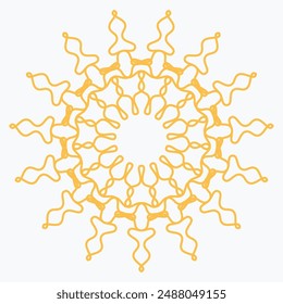 Pattern element on a white background. The vector image can be used as a fine art decoration.