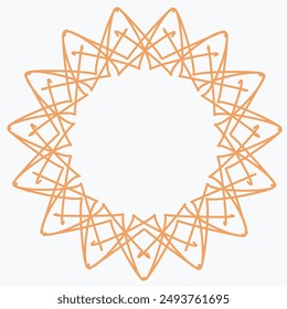 Pattern element on a white background. The vector image can be used as a fine art decoration.