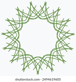 Pattern element on a white background. The vector image can be used as a fine art decoration.