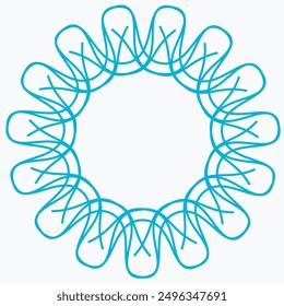 Pattern element on a white background. The vector image can be used as a fine art decoration.