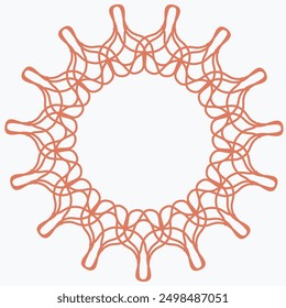 Pattern element on a white background. The vector image can be used as a fine art decoration.
