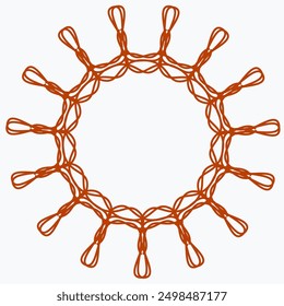 Pattern element on a white background. The vector image can be used as a fine art decoration.